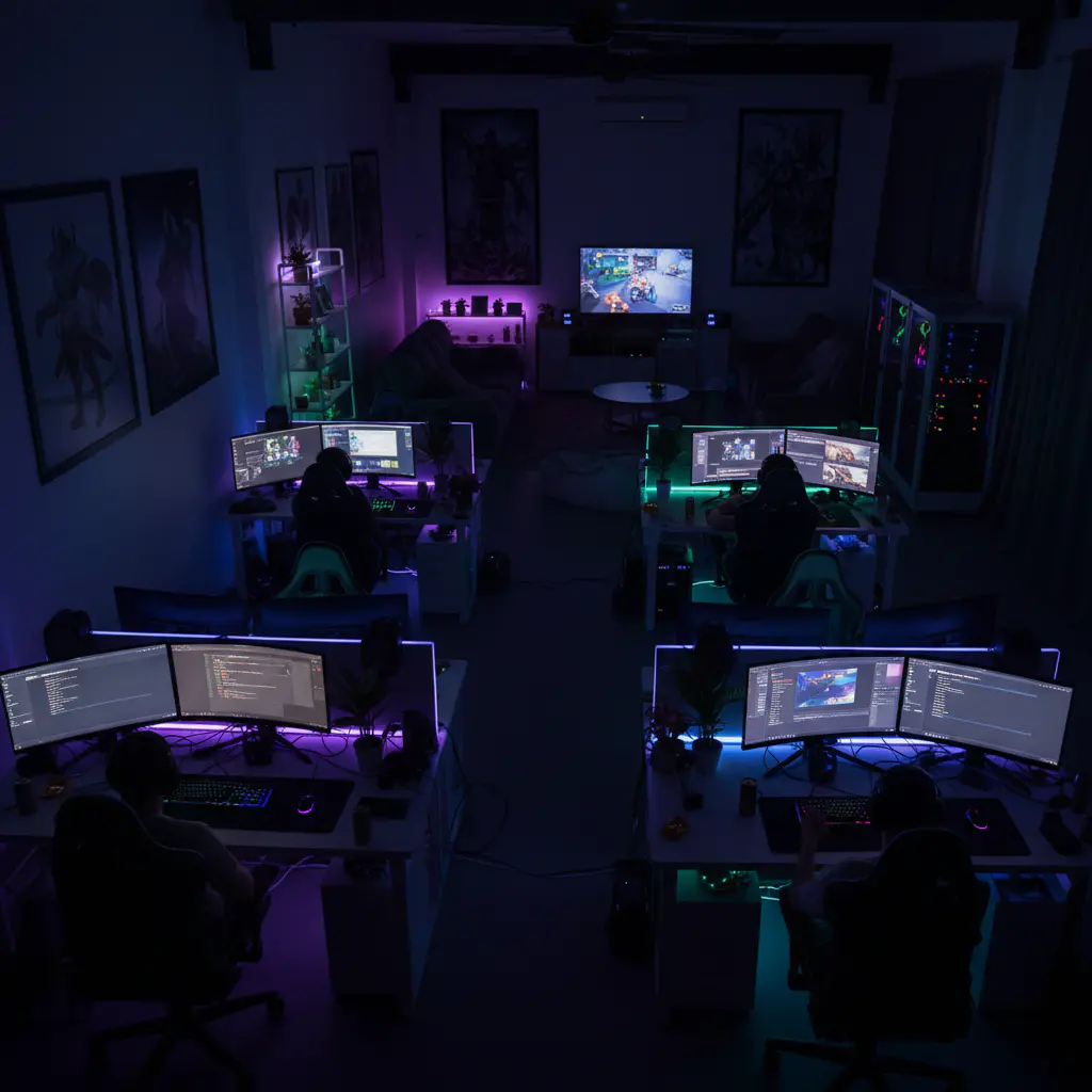 Interior del estudio de desarrollo